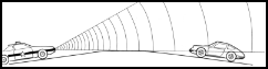 Stationary Radar concealed by the crest of a hill aimed in your direction